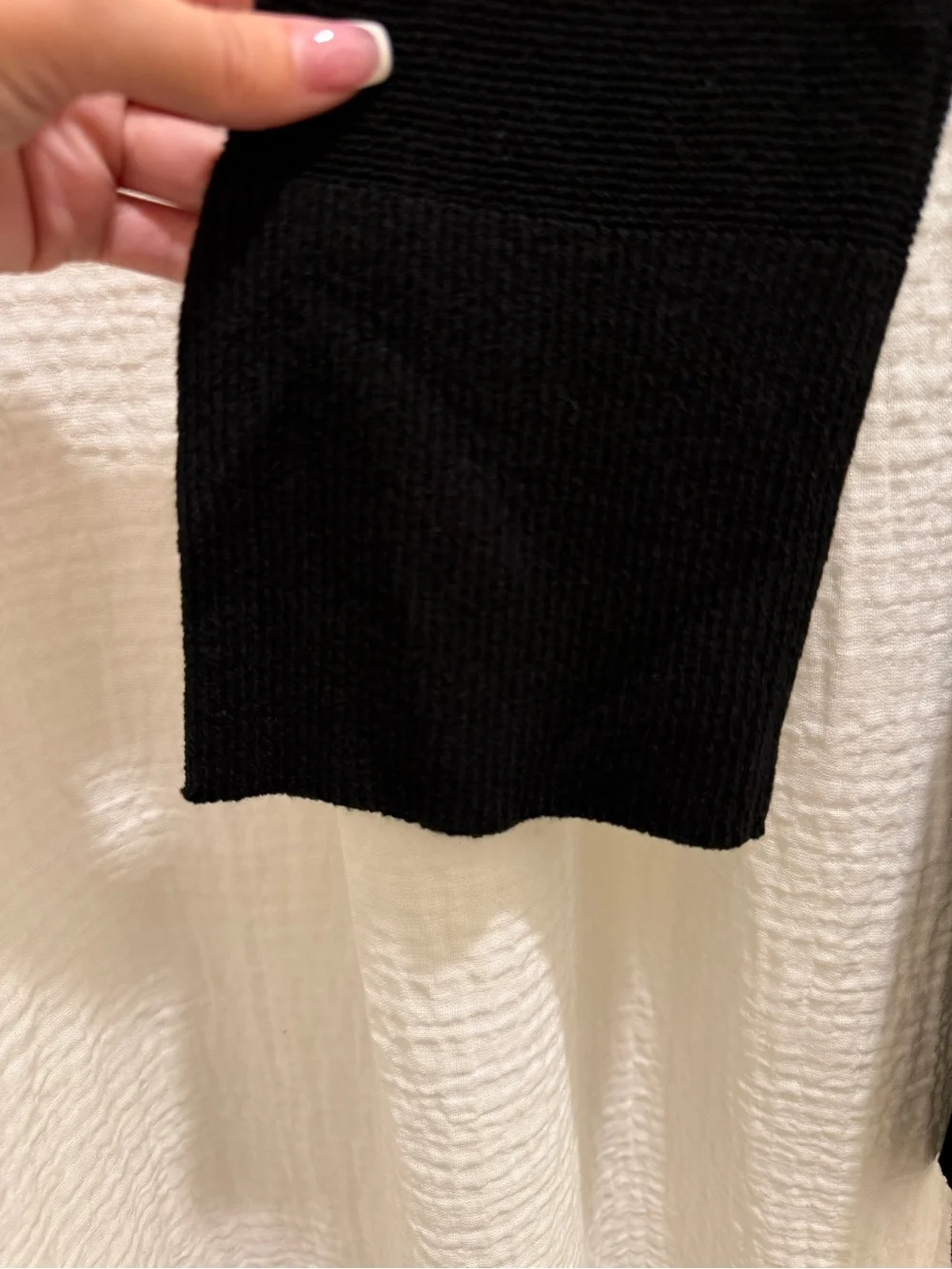 Free People Waterfall Criss Cross V-Neck Tunic Sweater Black Size Medium